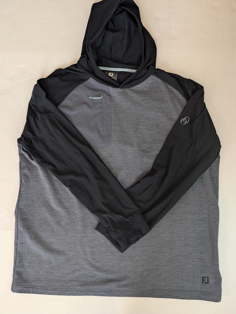 FootJoy ThermoSeries Golf Hoodie Men's 2XL Old Oakland Golf Club IN Black Gray
